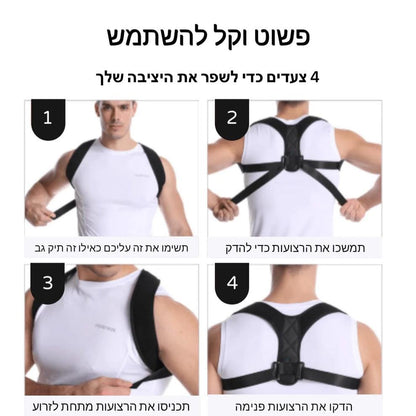 מתקן יציבה מתכוונן מבית סטפורי - PostureMetic